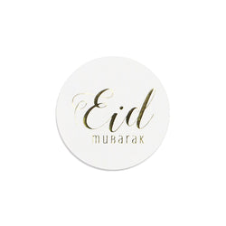 10 stickers Eid Mubarak doré