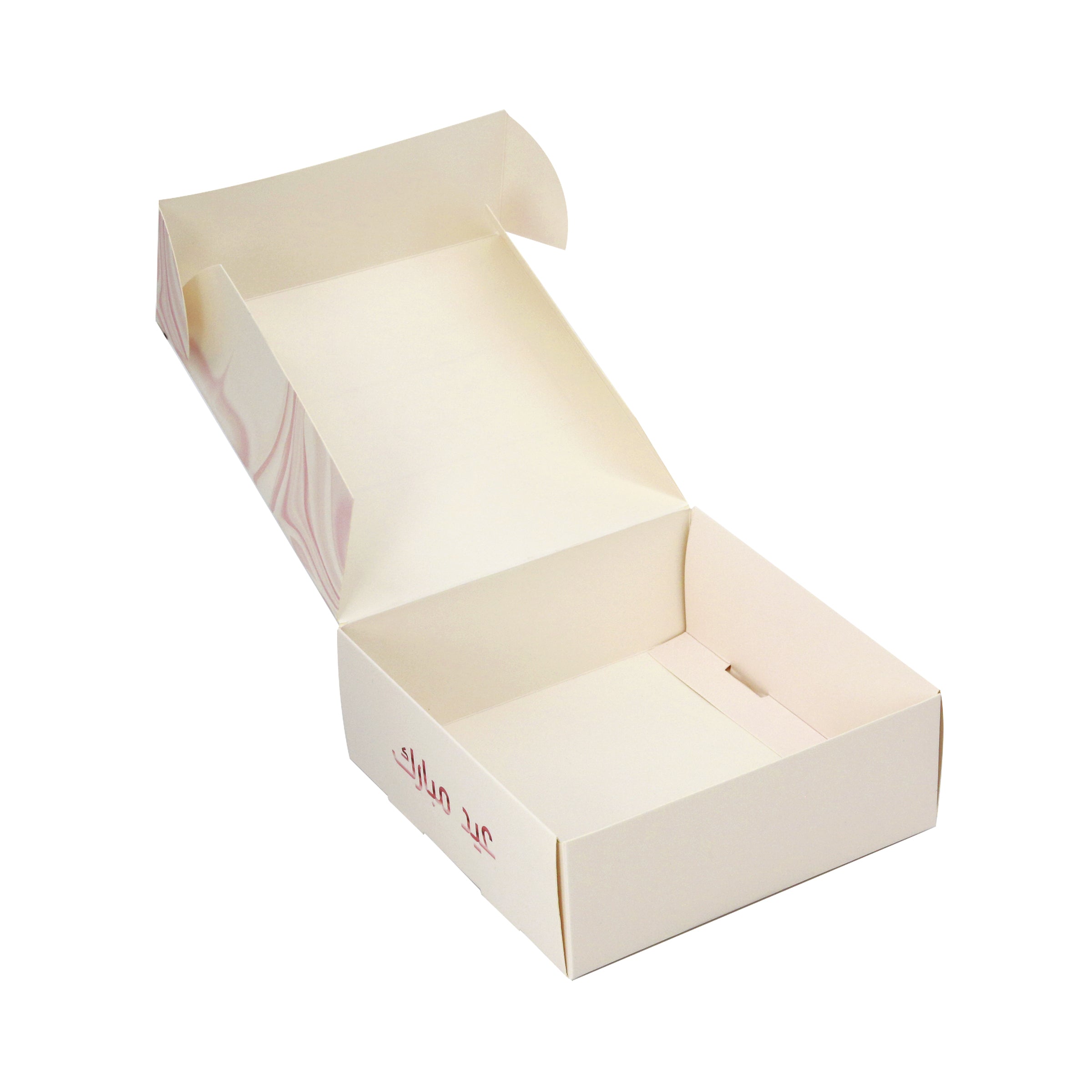 Boîte effet marbre rose gold carré