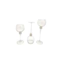 Juego de 3 candelabros de cristal