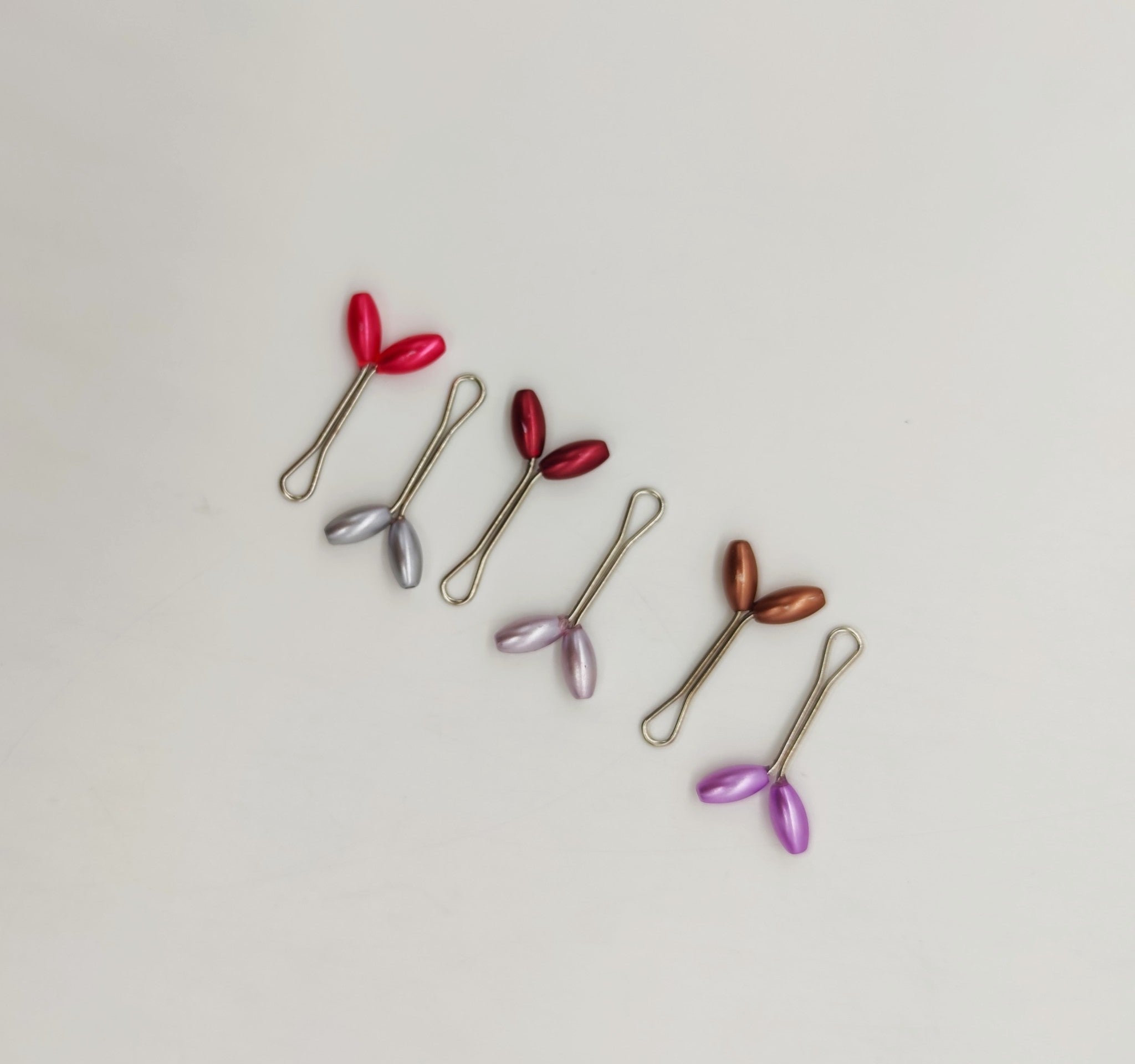 Pinces Hijab perles ovales colorés