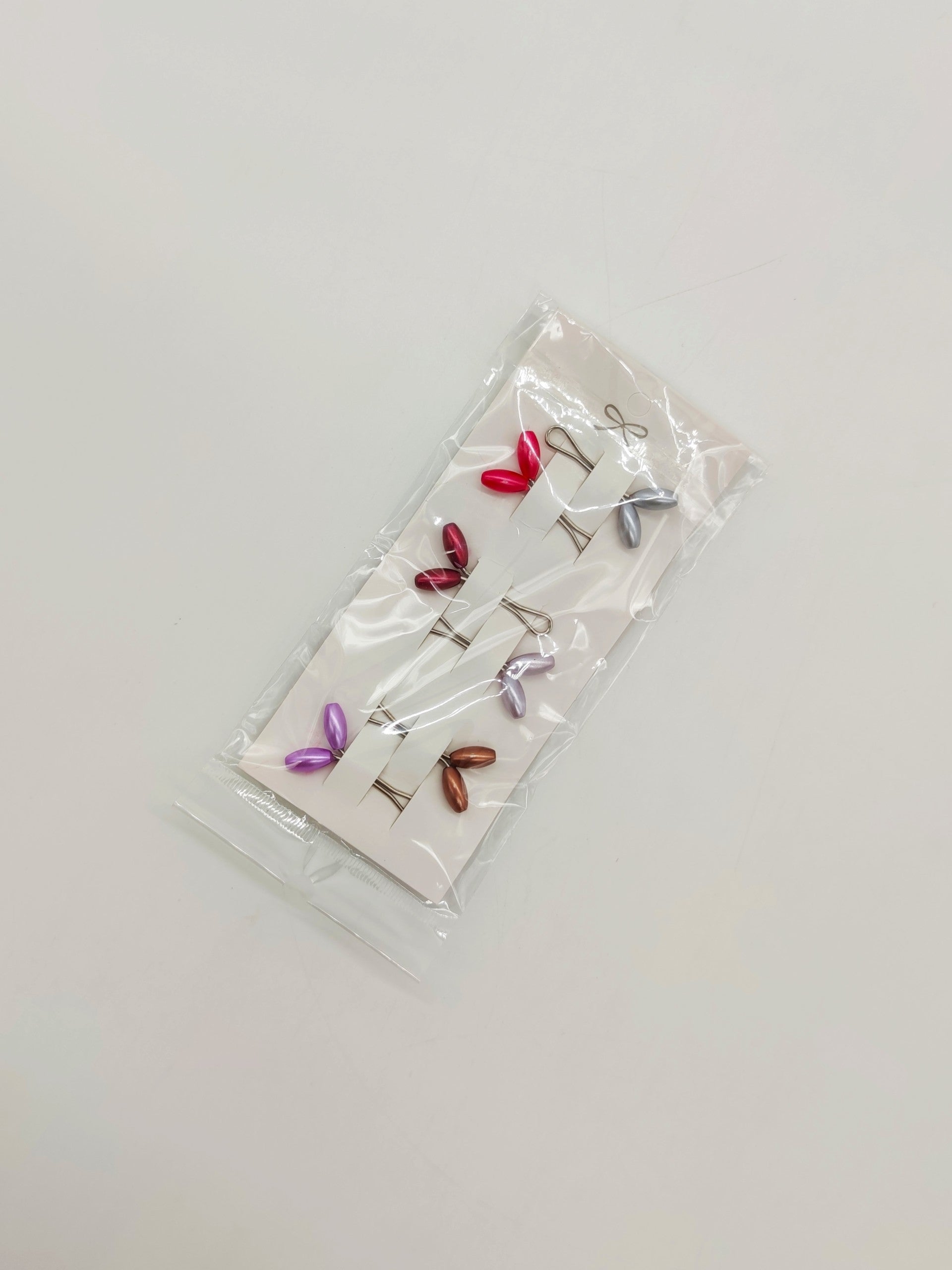 Pinces Hijab perles ovales colorés