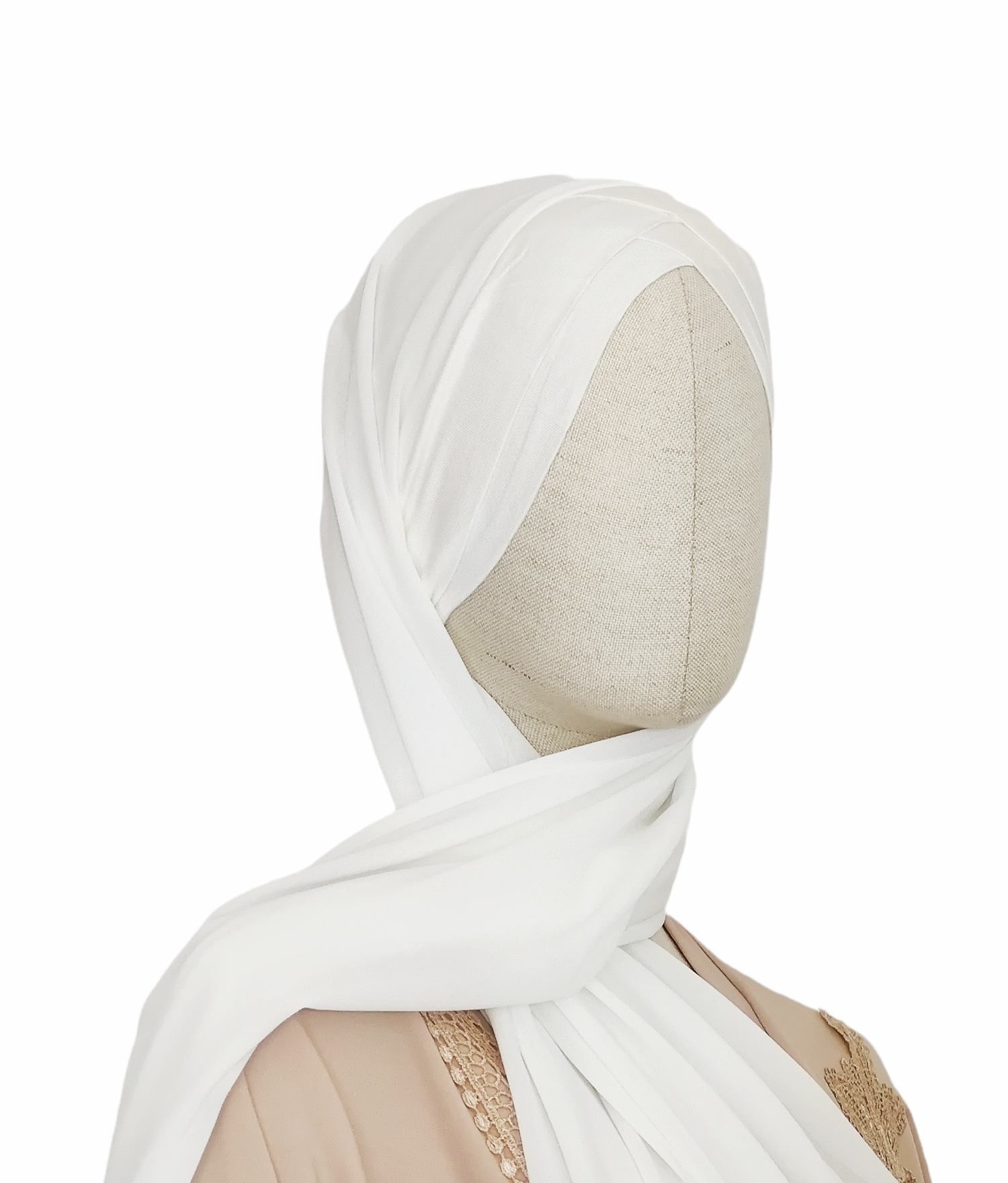 Hijab mousseline 2 bandes