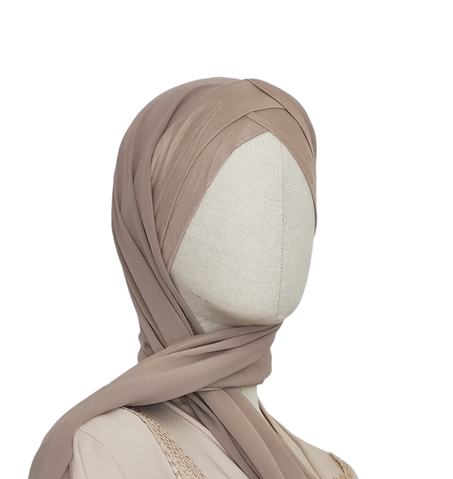 Hijab mousseline 2 bandes