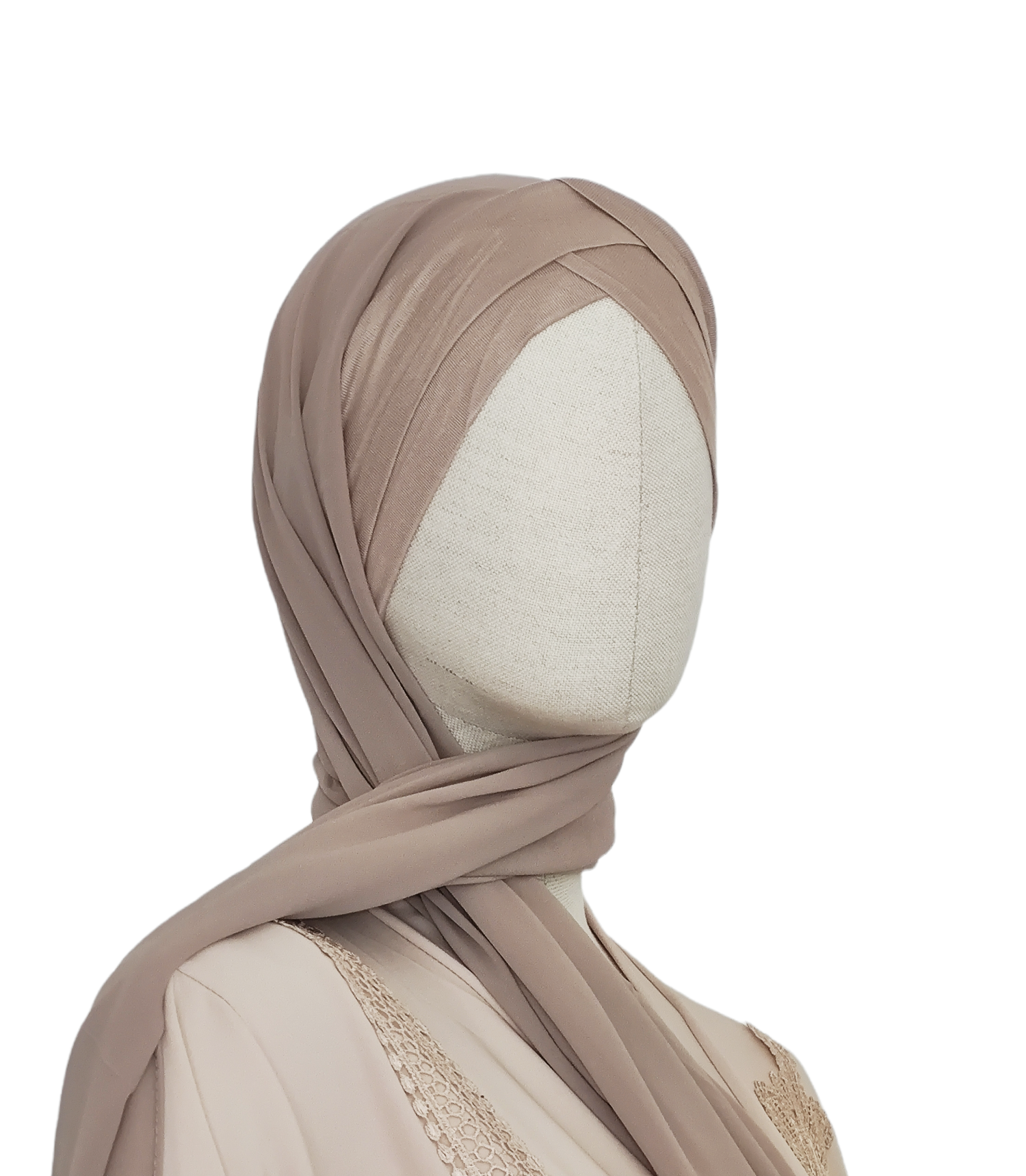 Hijab mousseline 2 bandes