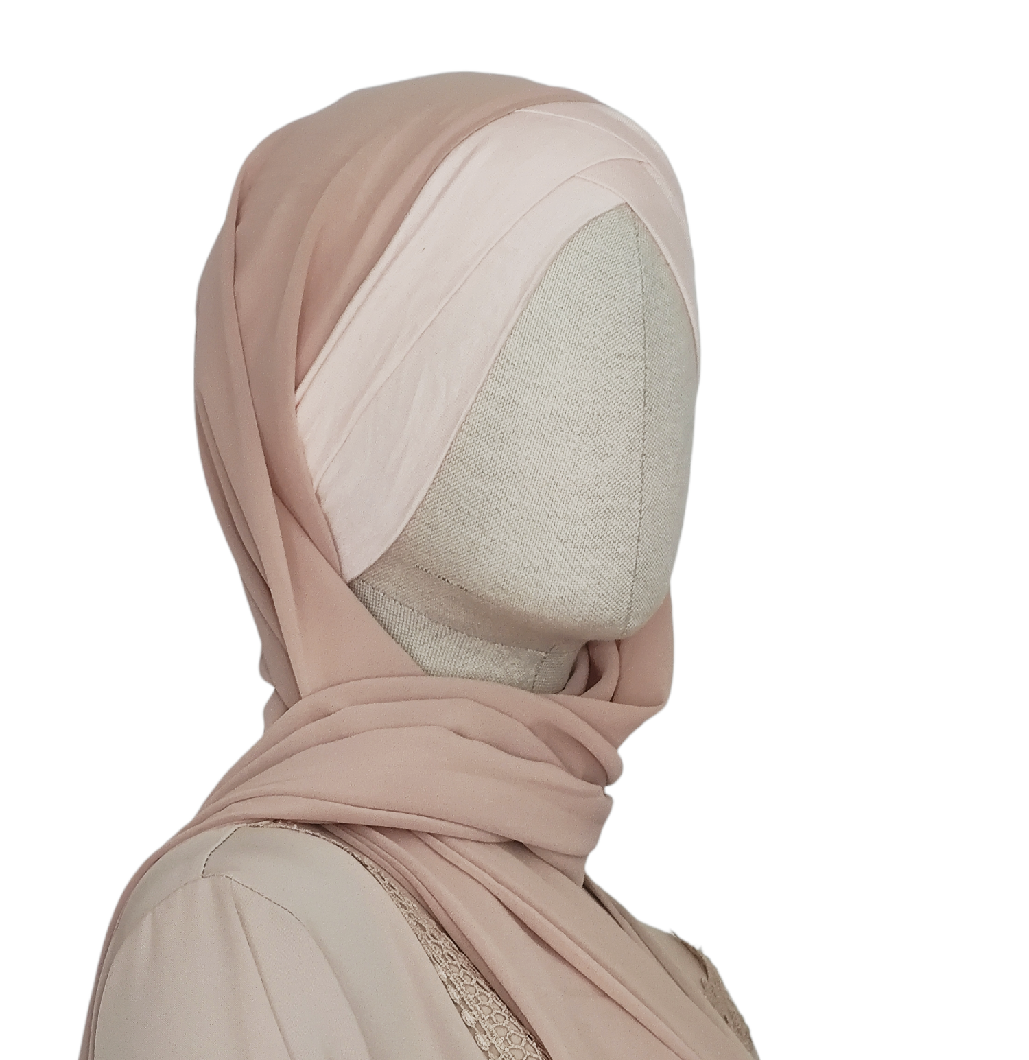 Hijab mousseline 2 bandes