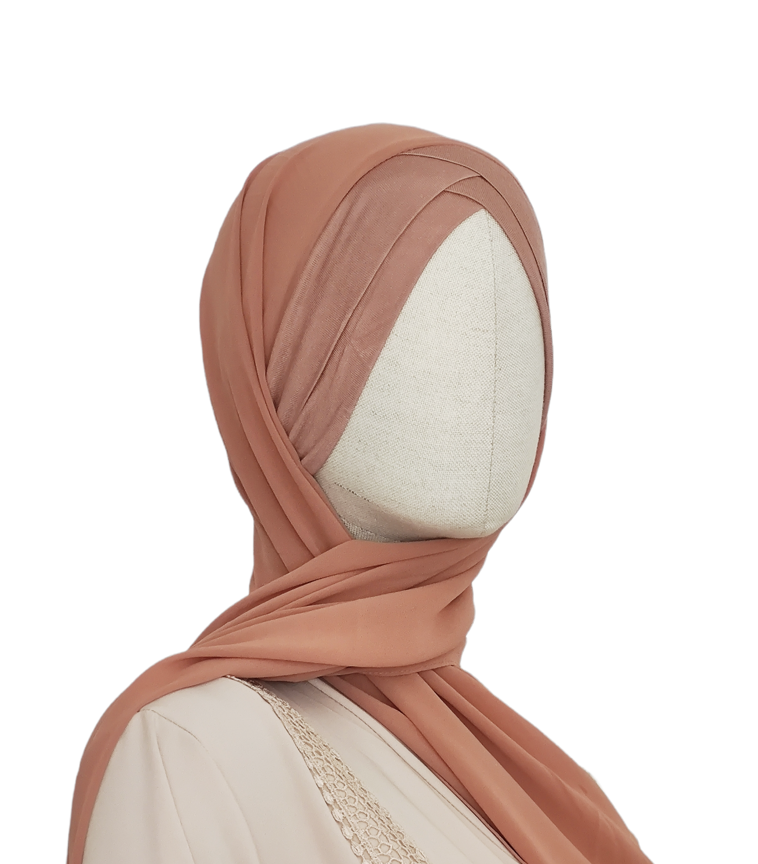 Hijab mousseline 2 bandes