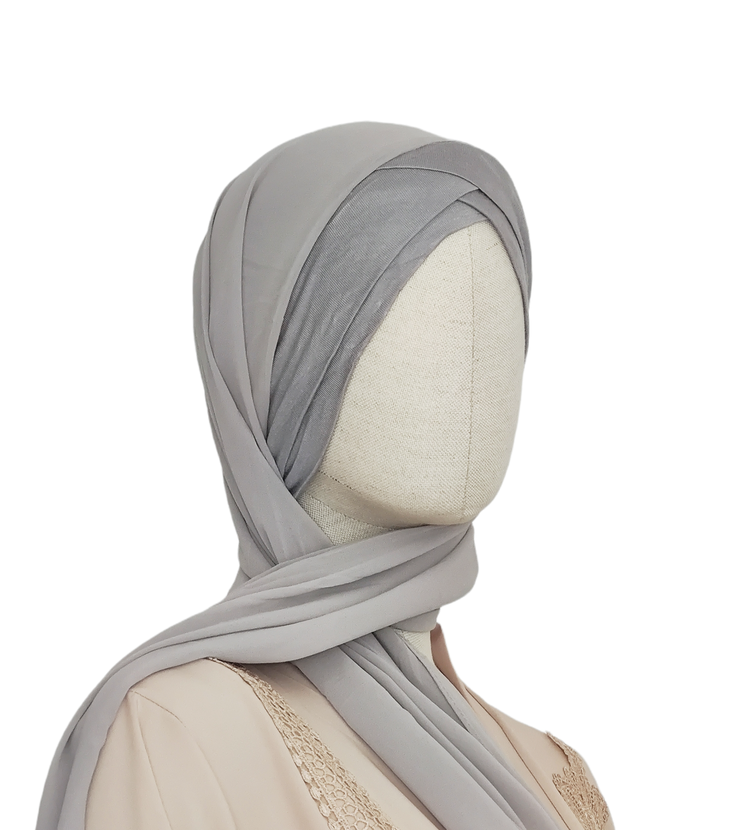 Hijab mousseline 2 bandes