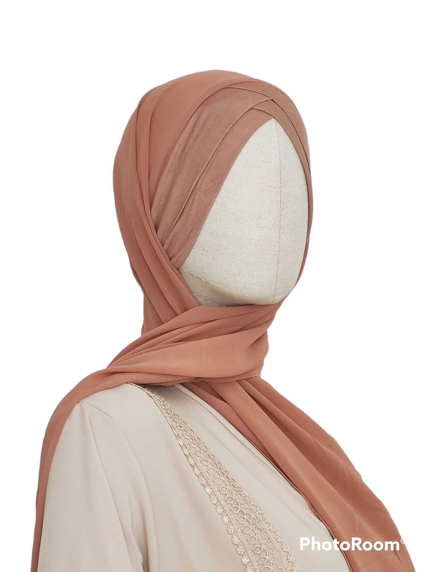 Hijab mousseline 2 bandes