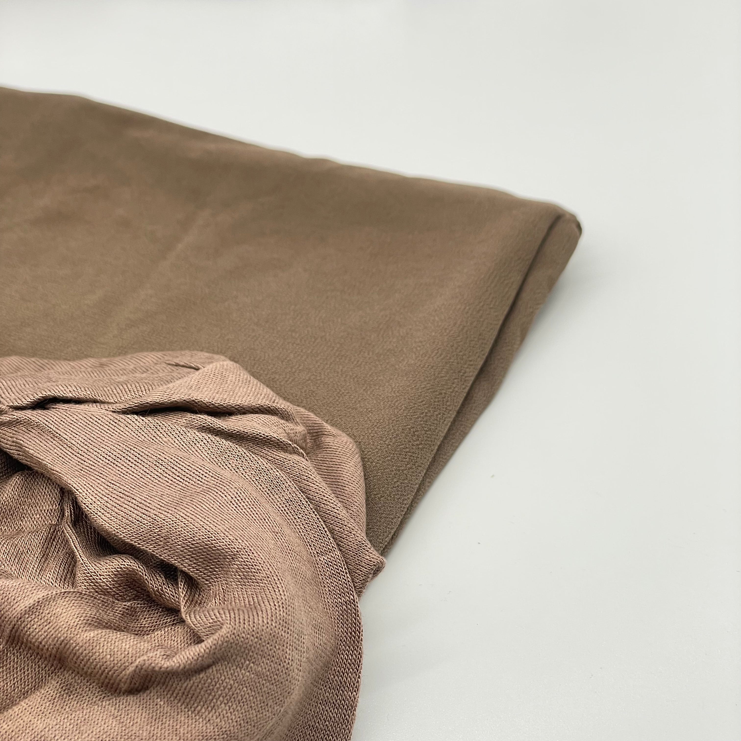 Hijab mousseline avec bonnet à nouer