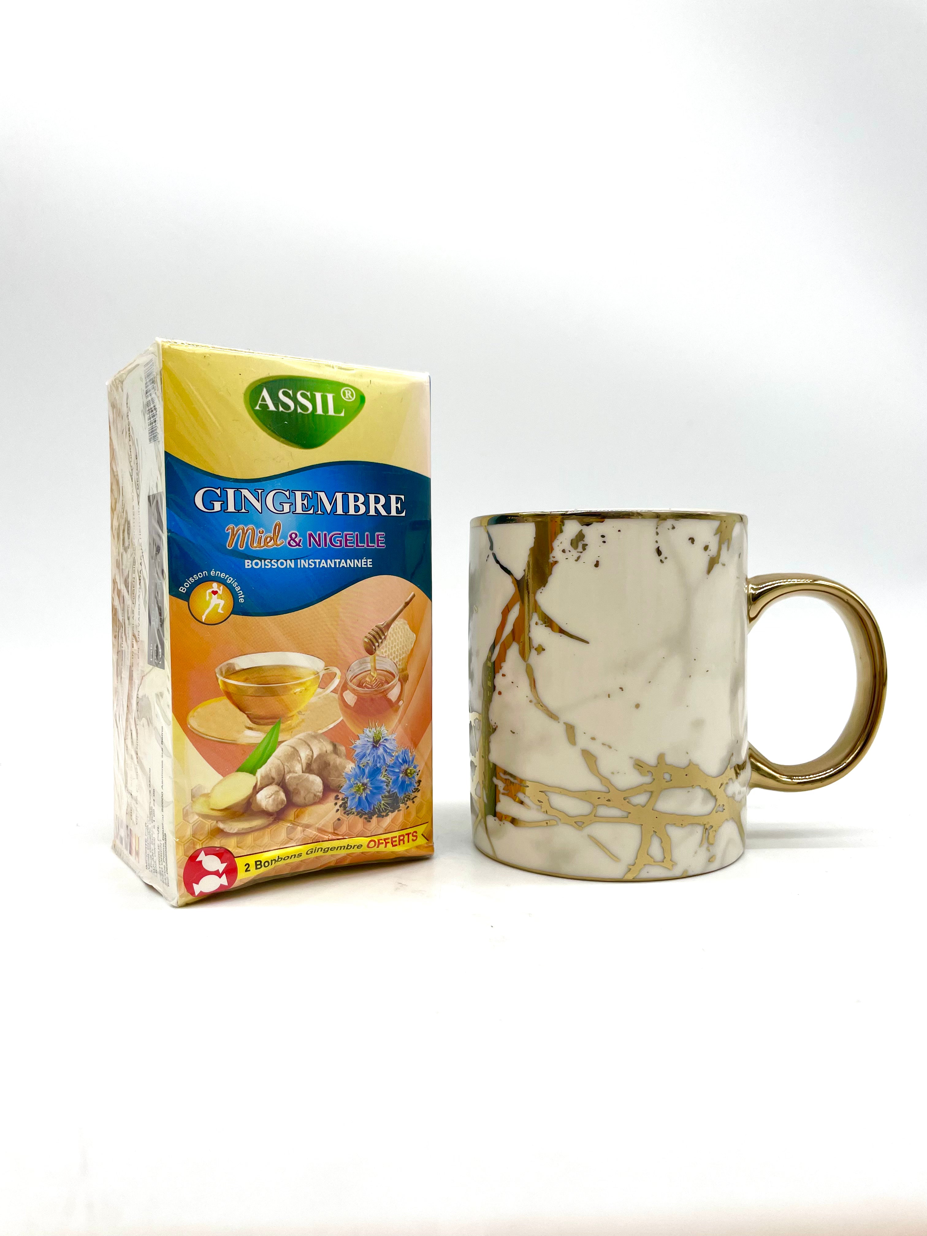 Pack Tea - Tea of ​​your choice + Silver or Gold Marble Mug