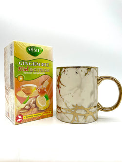 Pack Tea - Tea of ​​your choice + Silver or Gold Marble Mug