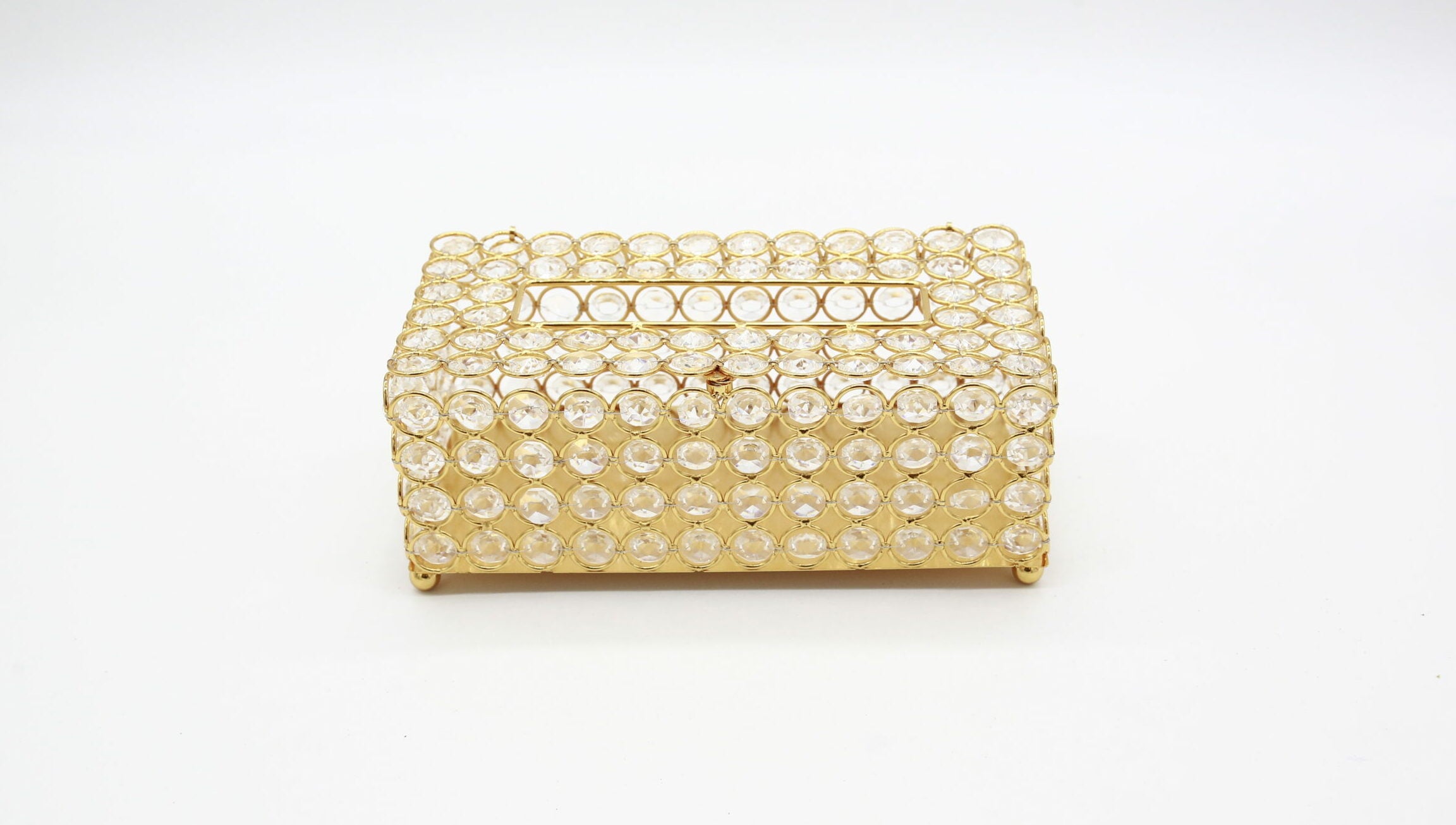 Boîte à serviettes ou mouchoirs décorative avec strass