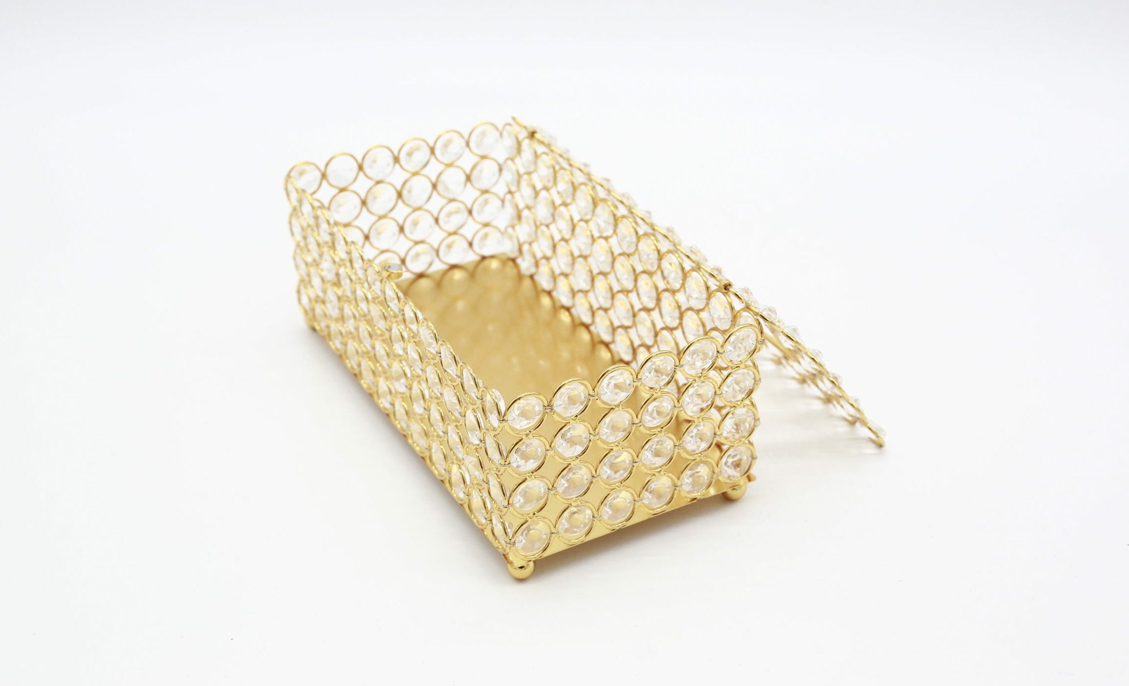 Boîte à serviettes ou mouchoirs décorative avec strass