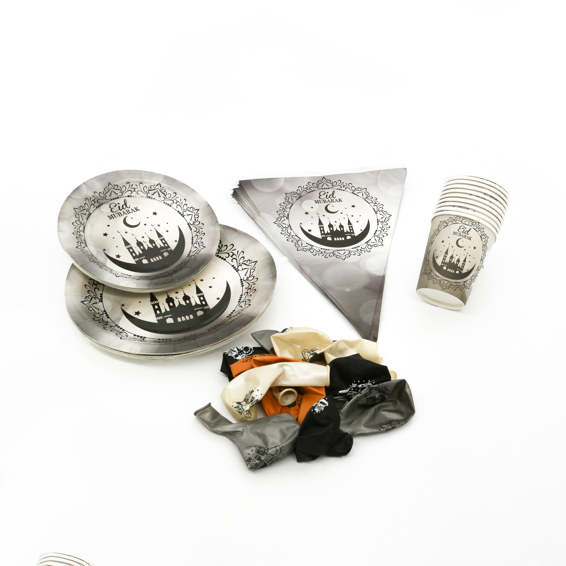 Pack complet décoration Eid Mubarak - Argent – produit proposé sur Souk Dubaï