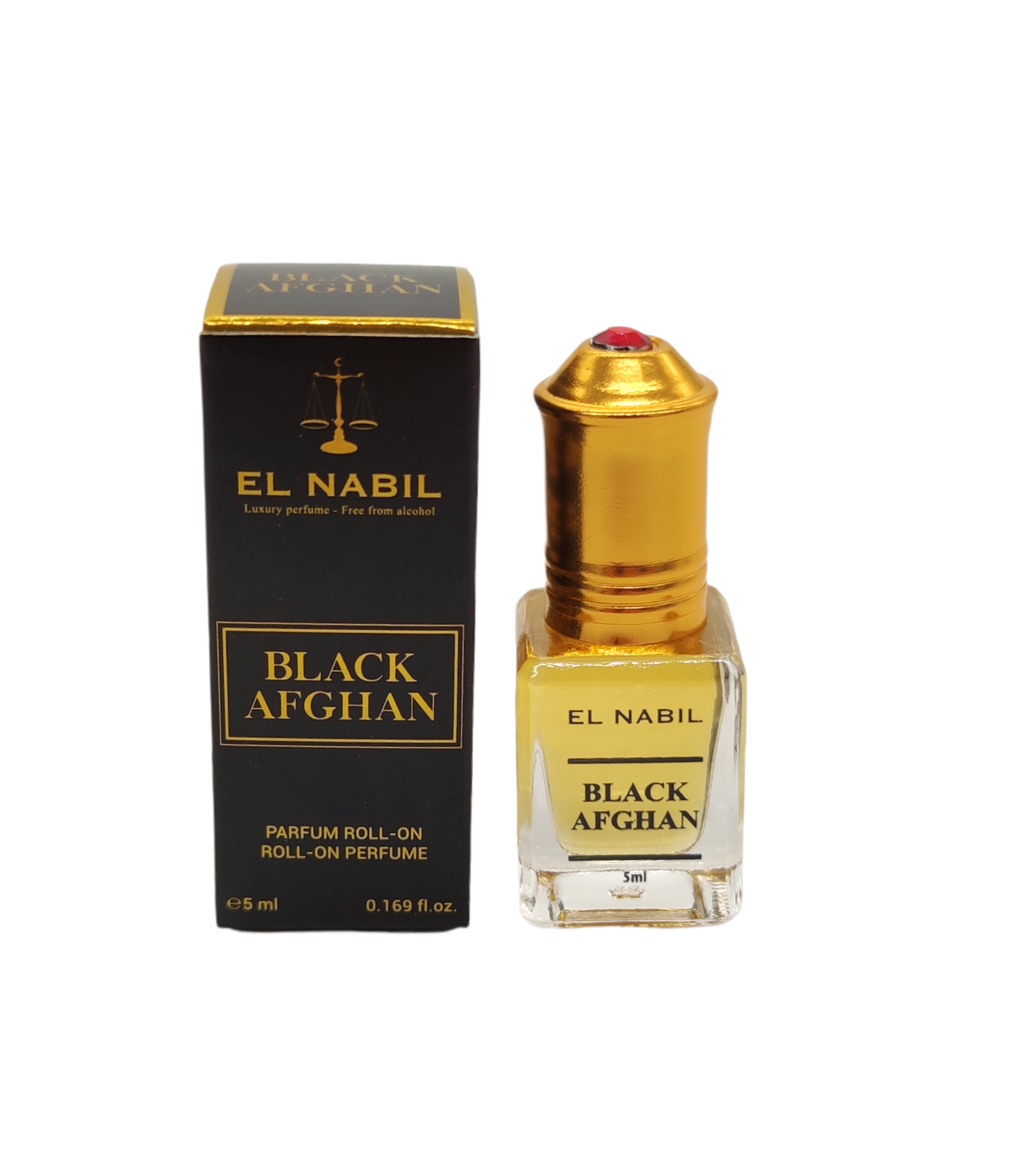BLACK AFGHAN - Sans Alcool – EL NABIL - 5 ml – produit proposé sur Souk Dubaï