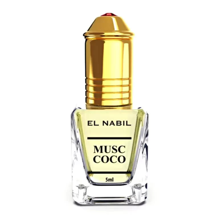 MUSC COCO - Sans alcool - EL NABIL - 5 ml – senteur douce et persistante aux accents d'Orient