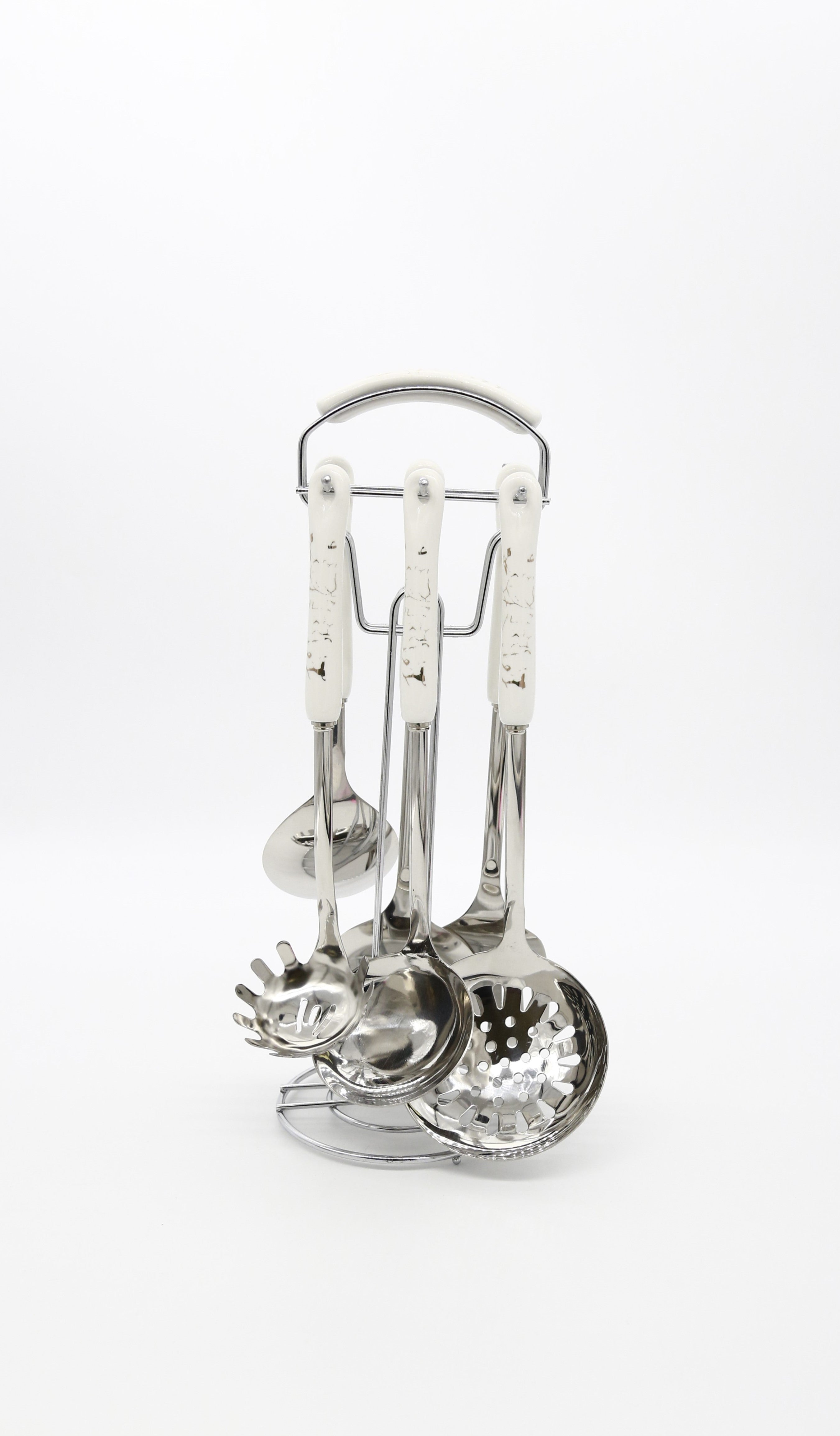 Set d'ustensiles de cuisine avec effet marbre